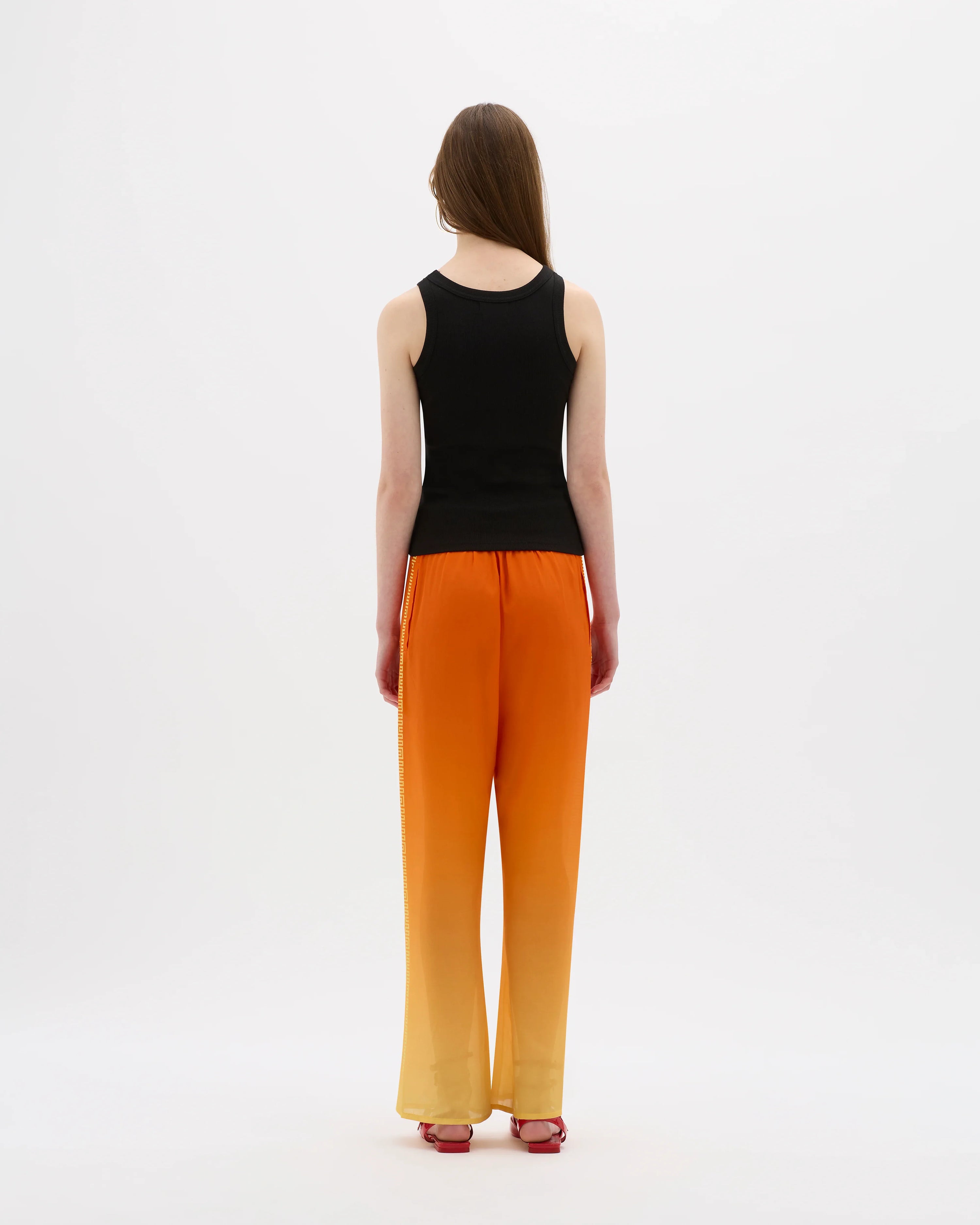 Yin Black Ribbed Singlet - MUMA WORLD