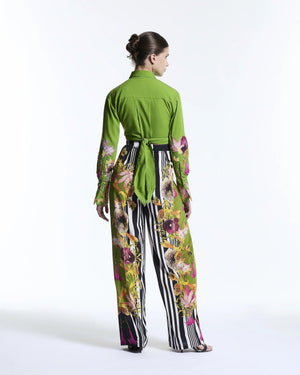 FLORAL CANOPY BEADED CROPPED SHIRT - MUMA WORLD