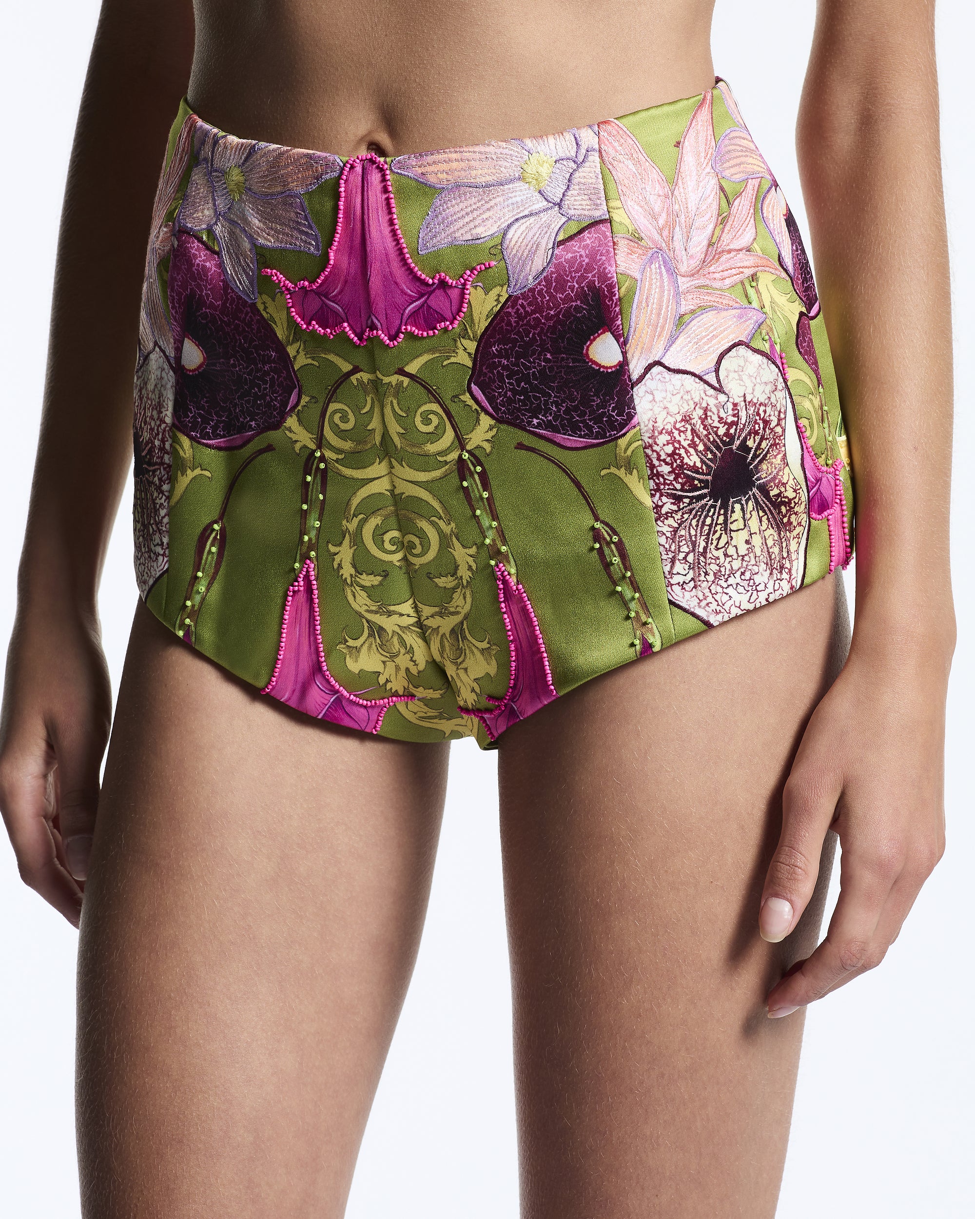 BEADED FLORAL CANOPY HOT SHORT