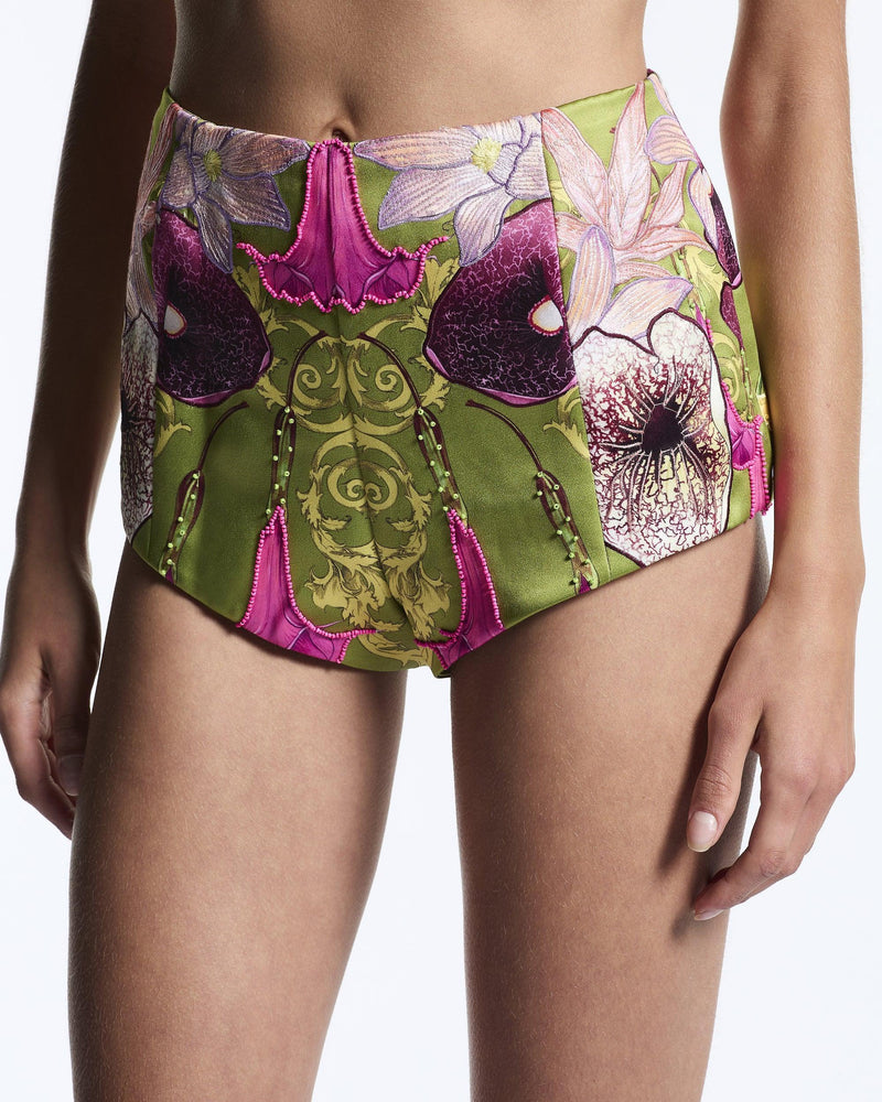 BEADED FLORAL CANOPY HOT SHORT - MUMA WORLD