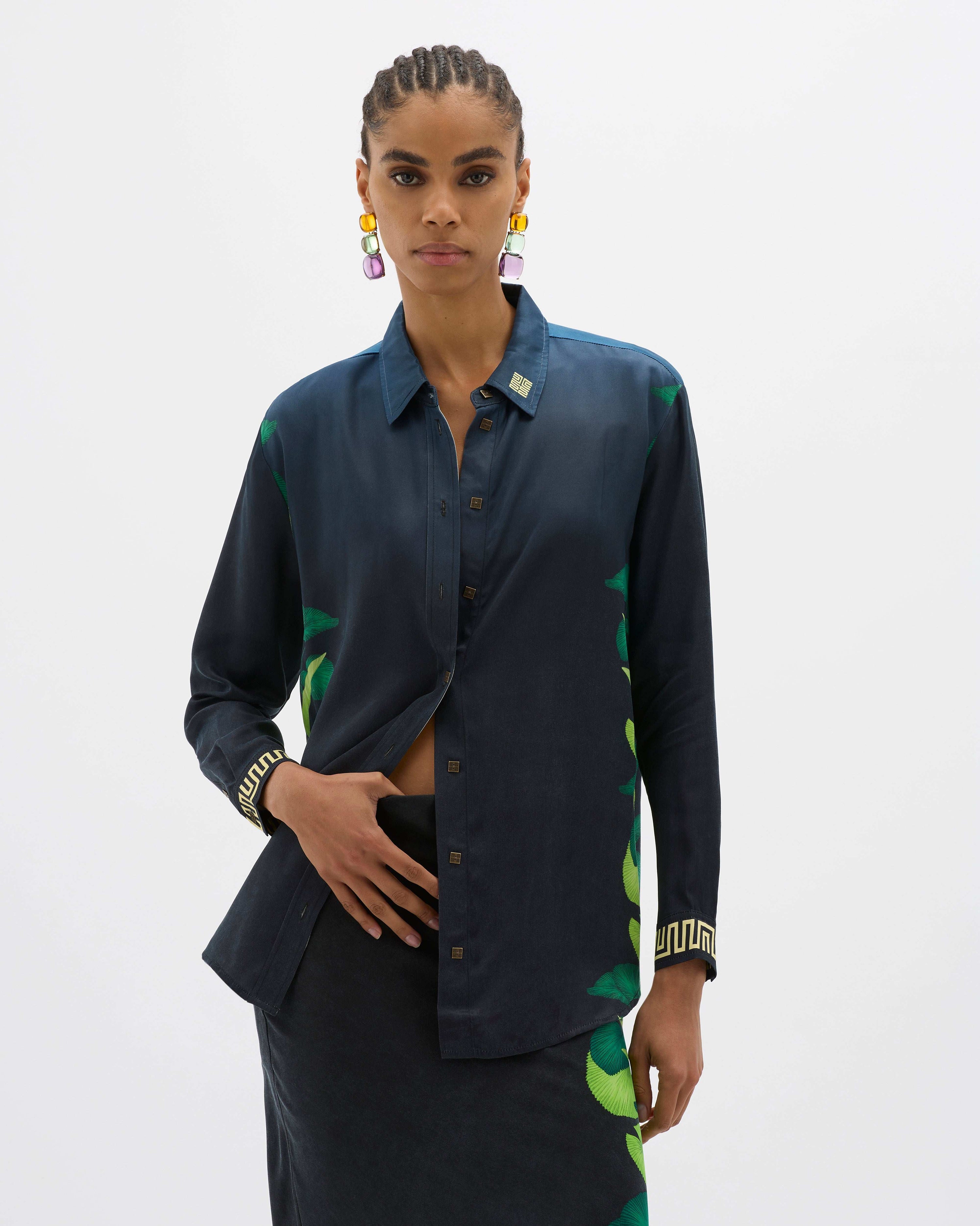 Yin Palms Long Sleeve Shirt