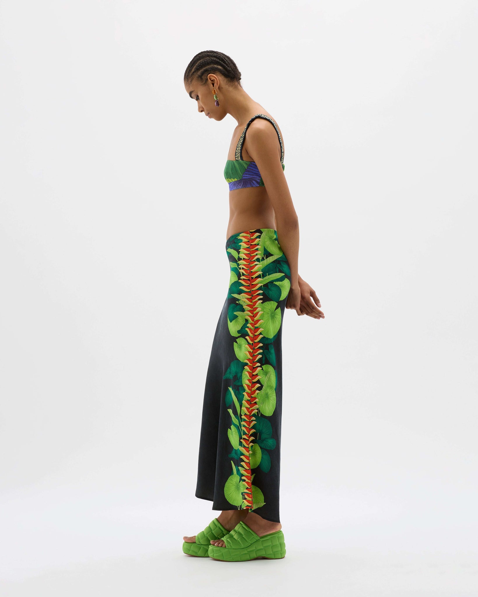 Yin Palms Maxi Skirt
