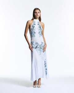 Blue Vine Embroidered Belmira Dress
