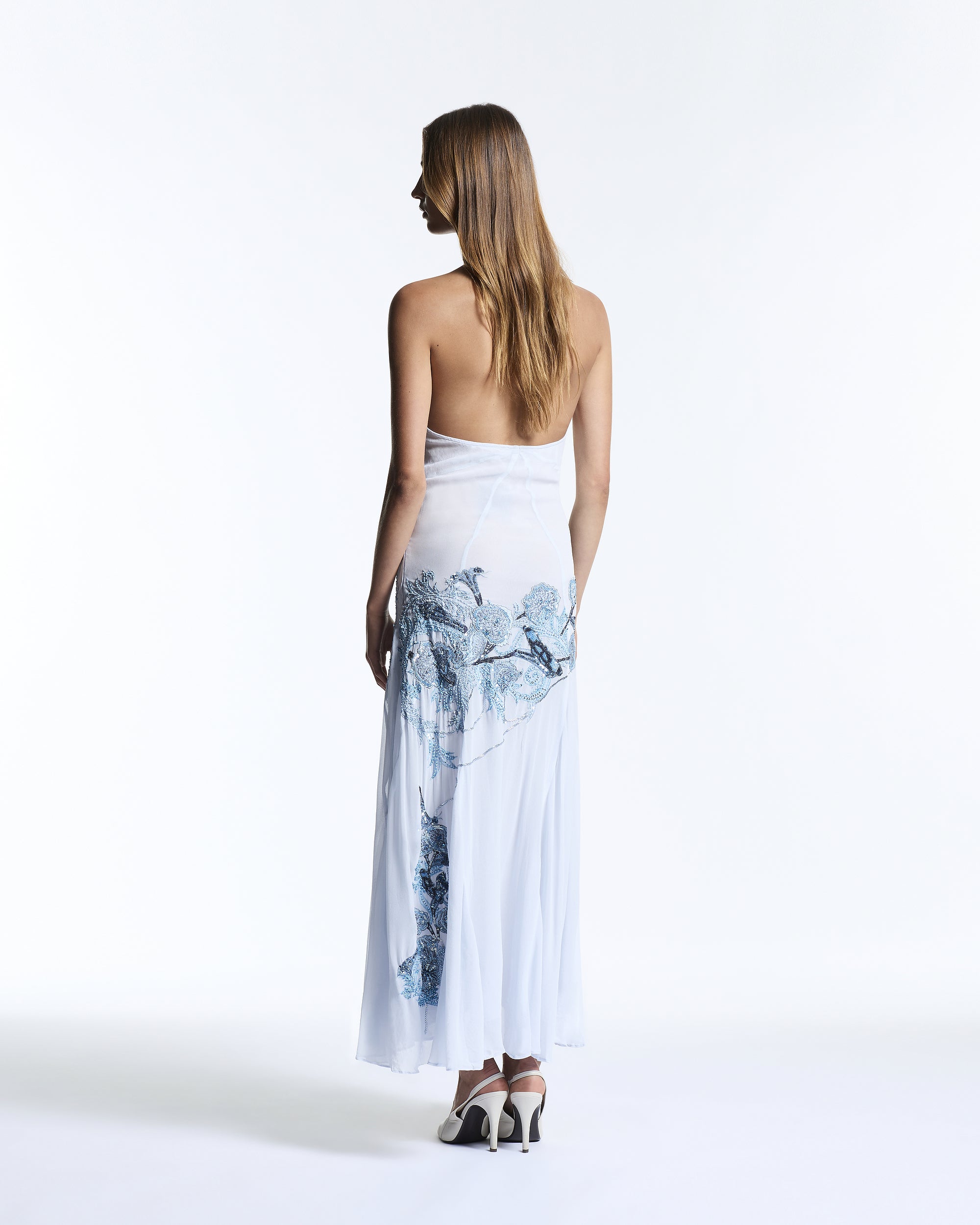 BLUE VINE EMBROIDERED BELMIRA DRESS