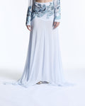 Blue Vine Embroidered Skirt