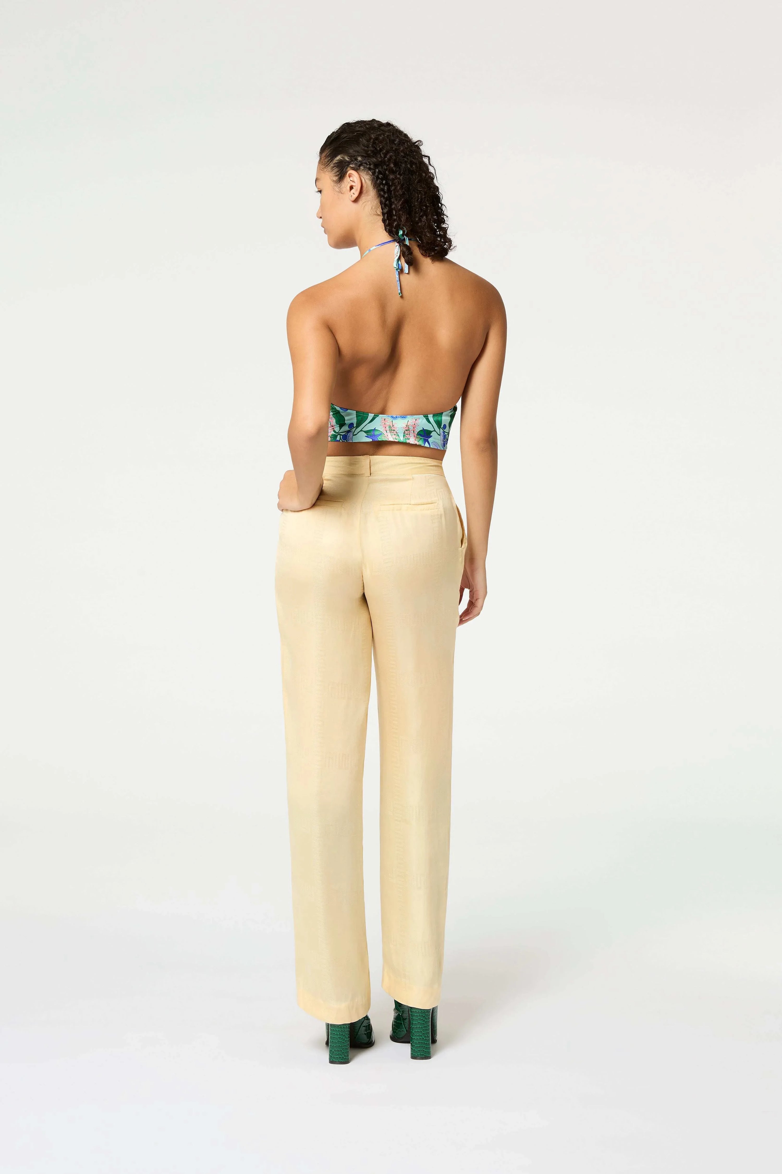 Creme Jacquard Pant - MUMA WORLD