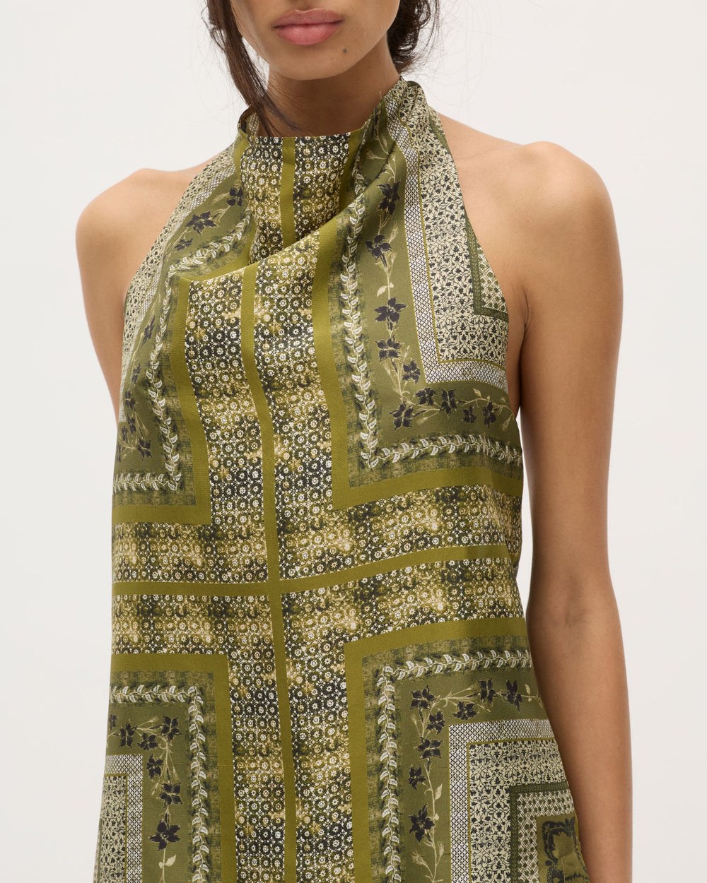 Oliva Bandana Draped Halter Top