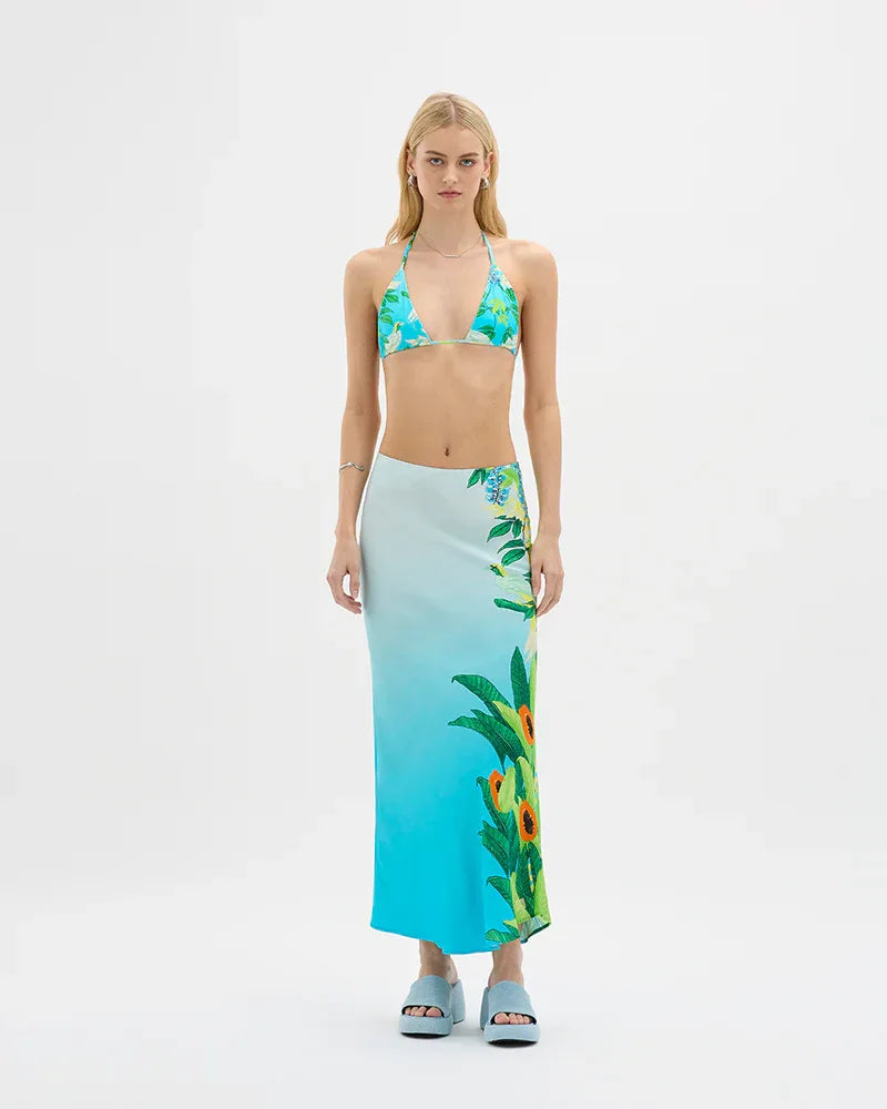 Eden Illustrated Maxi Skirt - MUMA WORLD