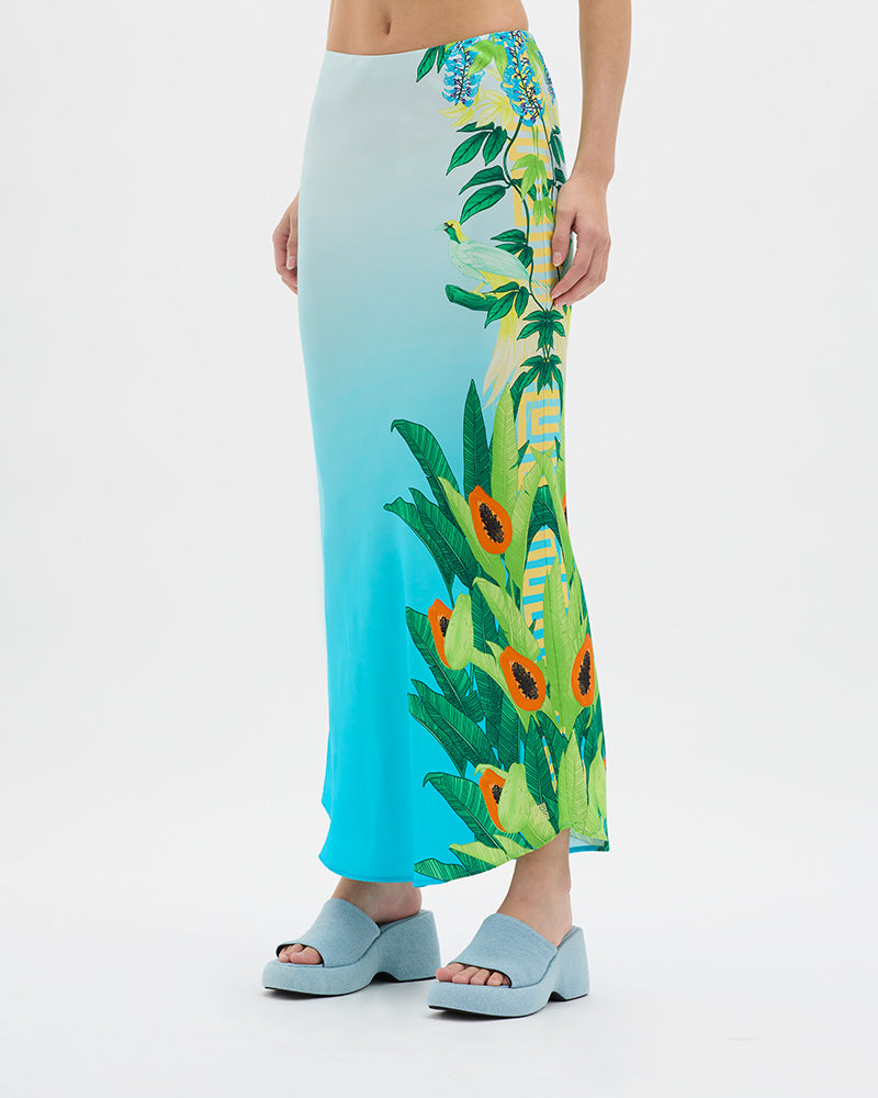 Eden Illustrated Maxi Skirt