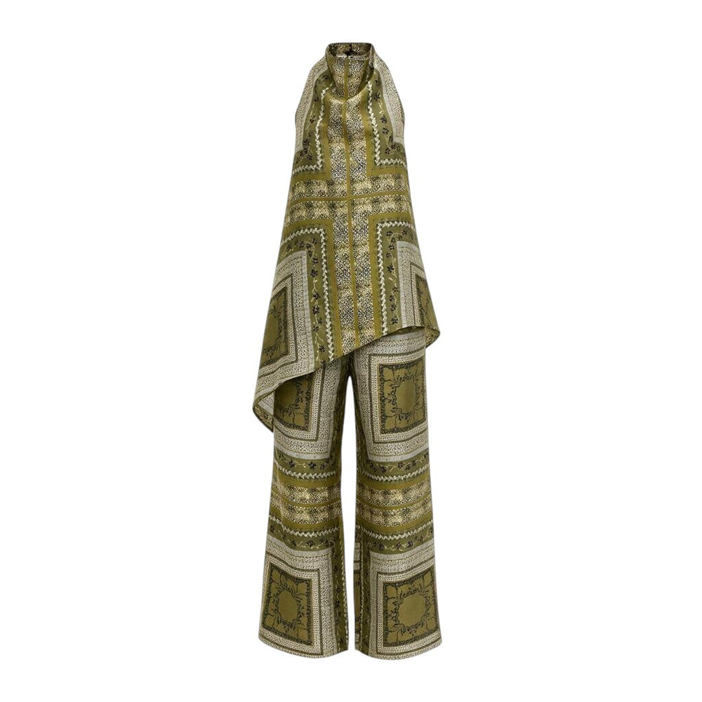 Oliva Bandana Draped Halter Top