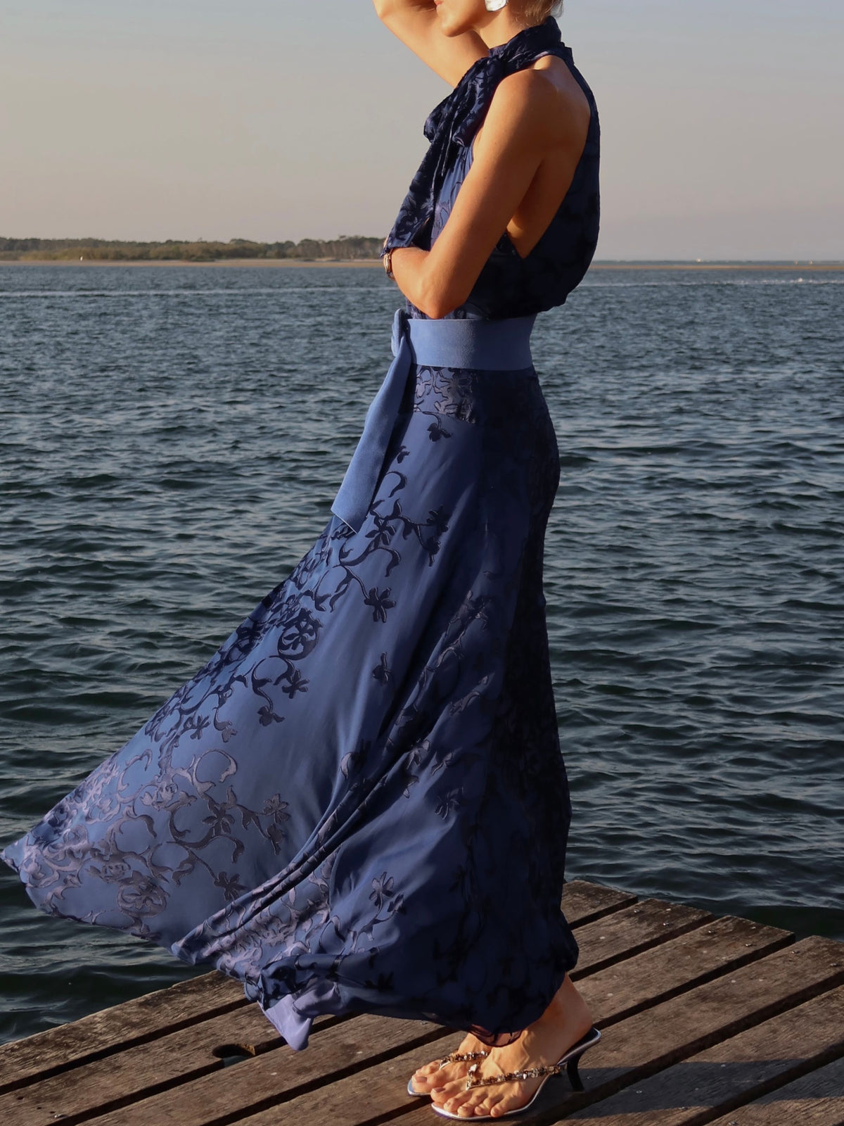 Sapphire Burnout Nina Skirt