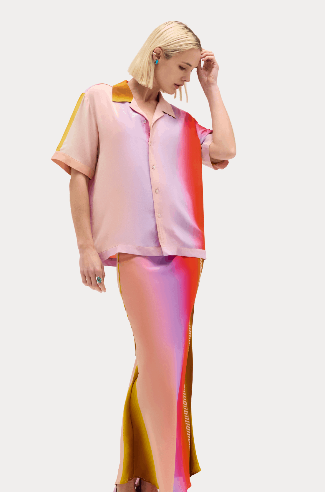 Mirage Silk Chiffon Short Sleeve Shirt