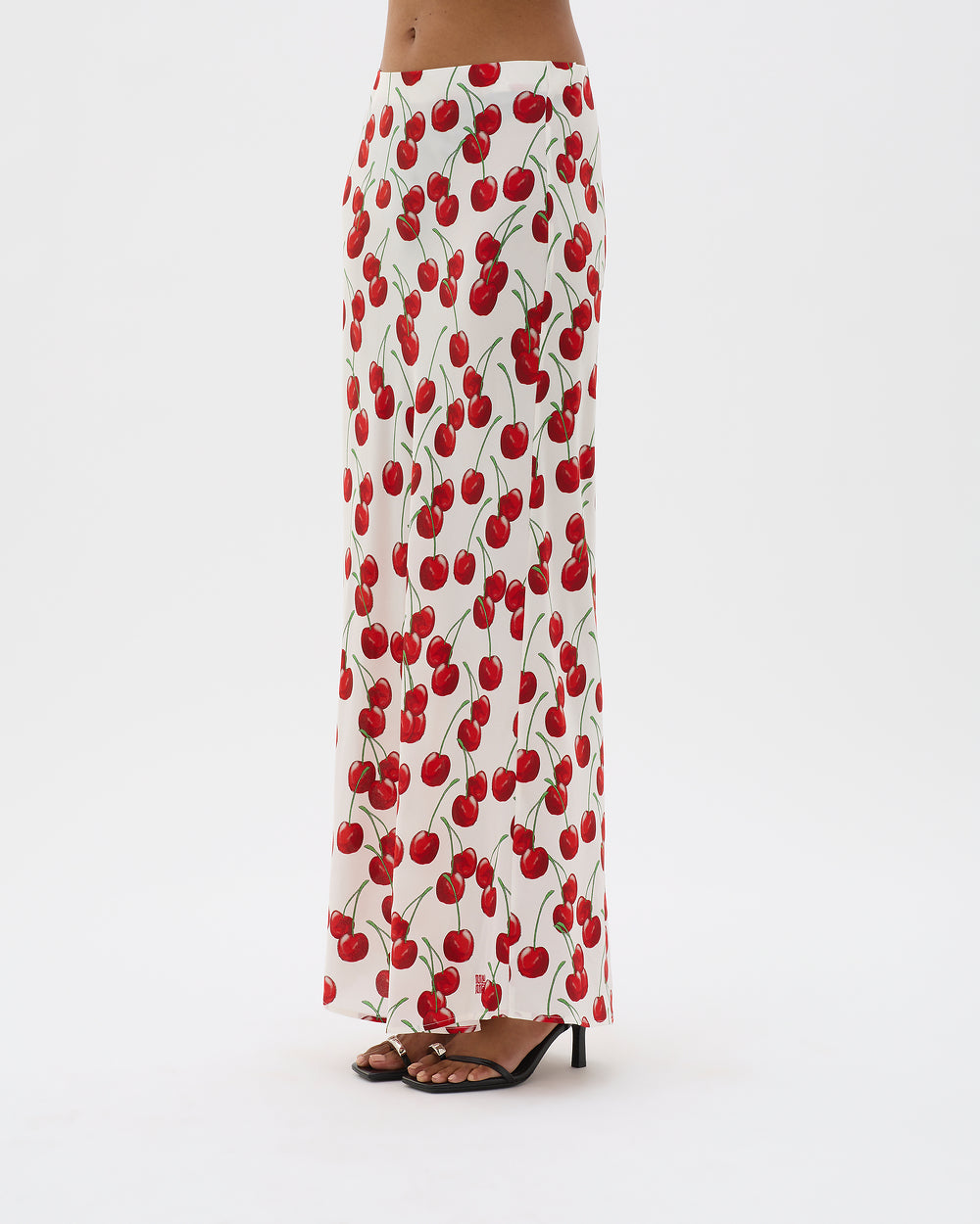 White Cherry Bias Maxi Skirt - MUMA WORLD  Skirt