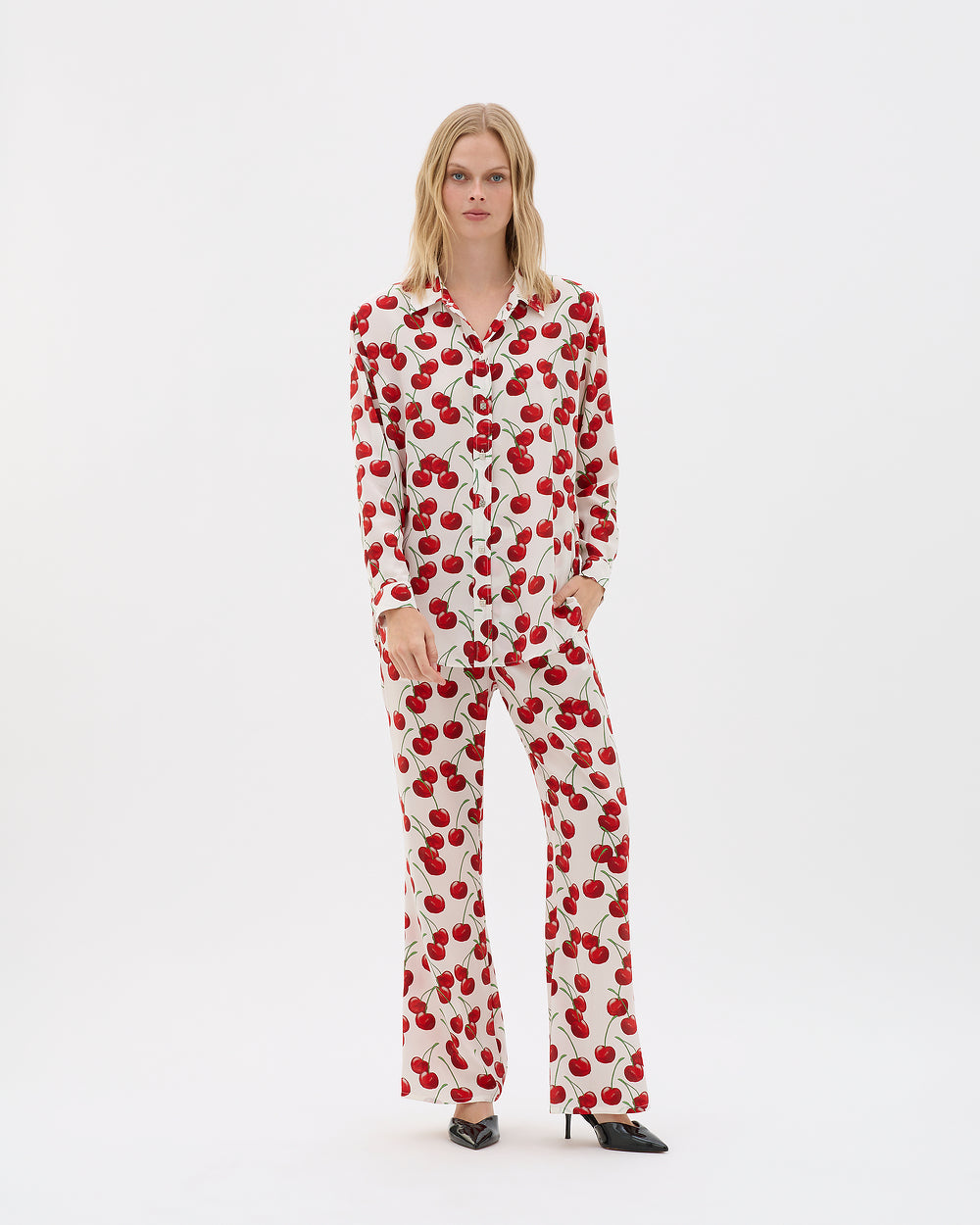 White Cherry Classic Shirt - MUMA WORLD  Top