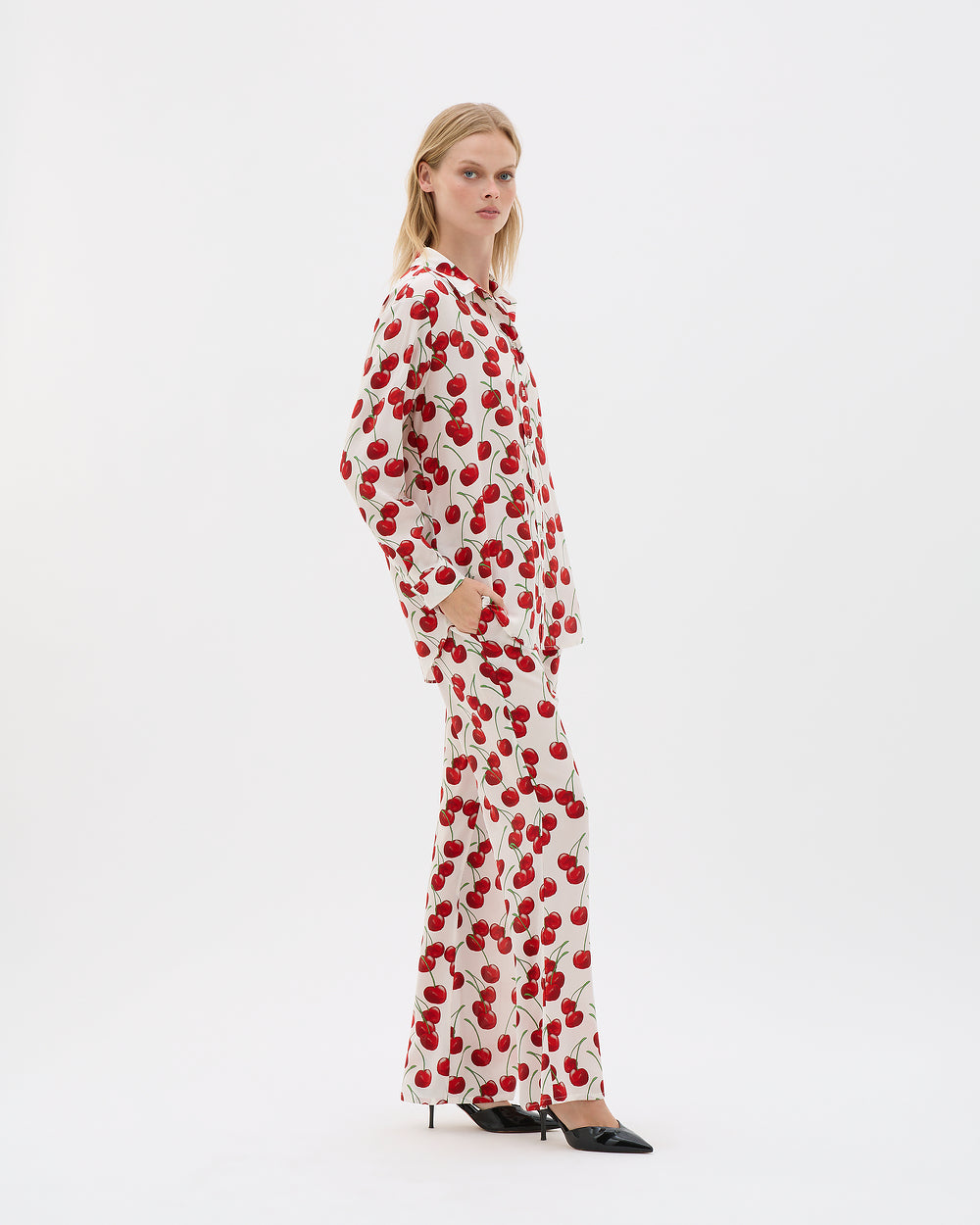 White Cherry Classic Shirt - MUMA WORLD  Top