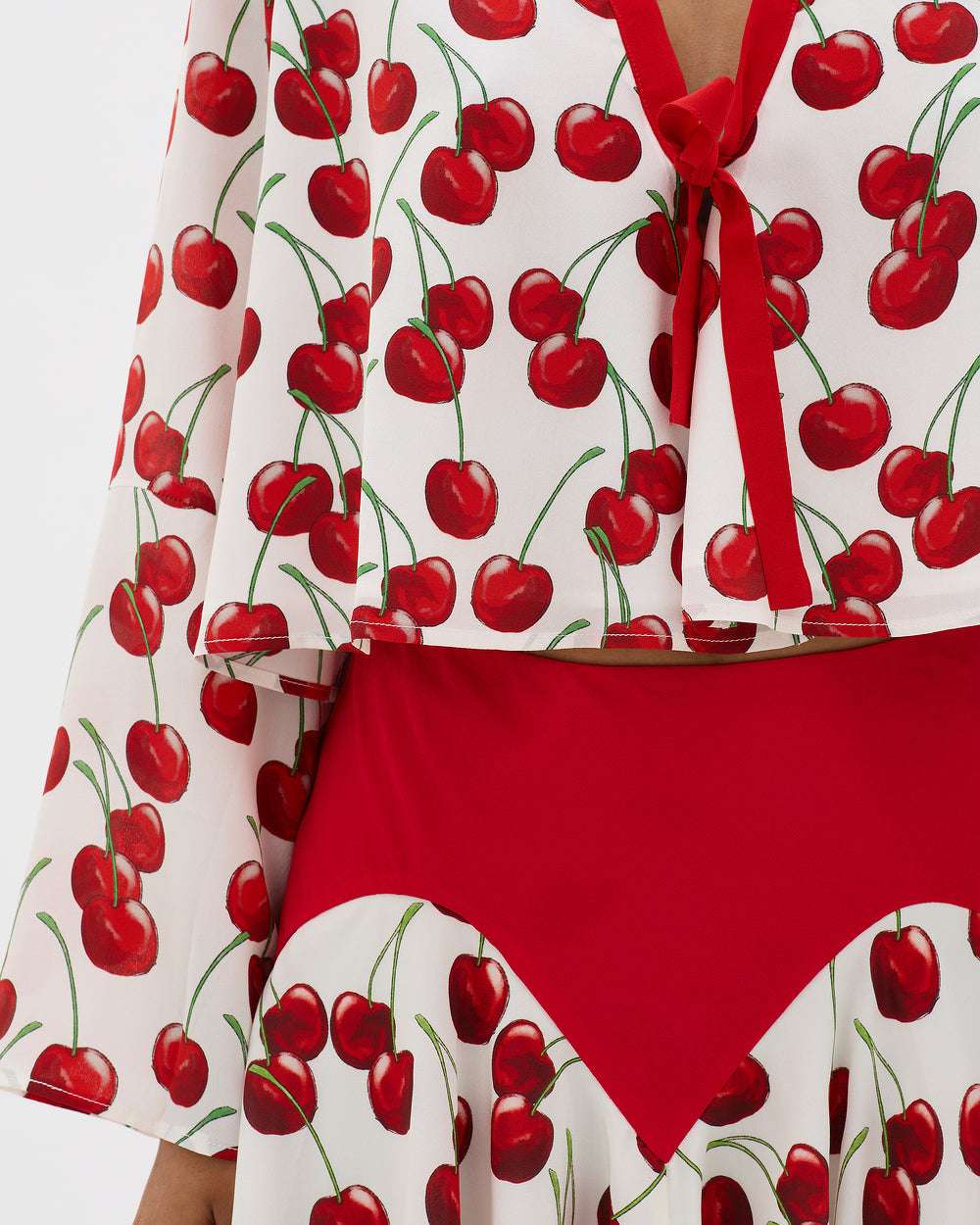 White Cherry Ruffle Mini Skirt - MUMA WORLD  Skirt