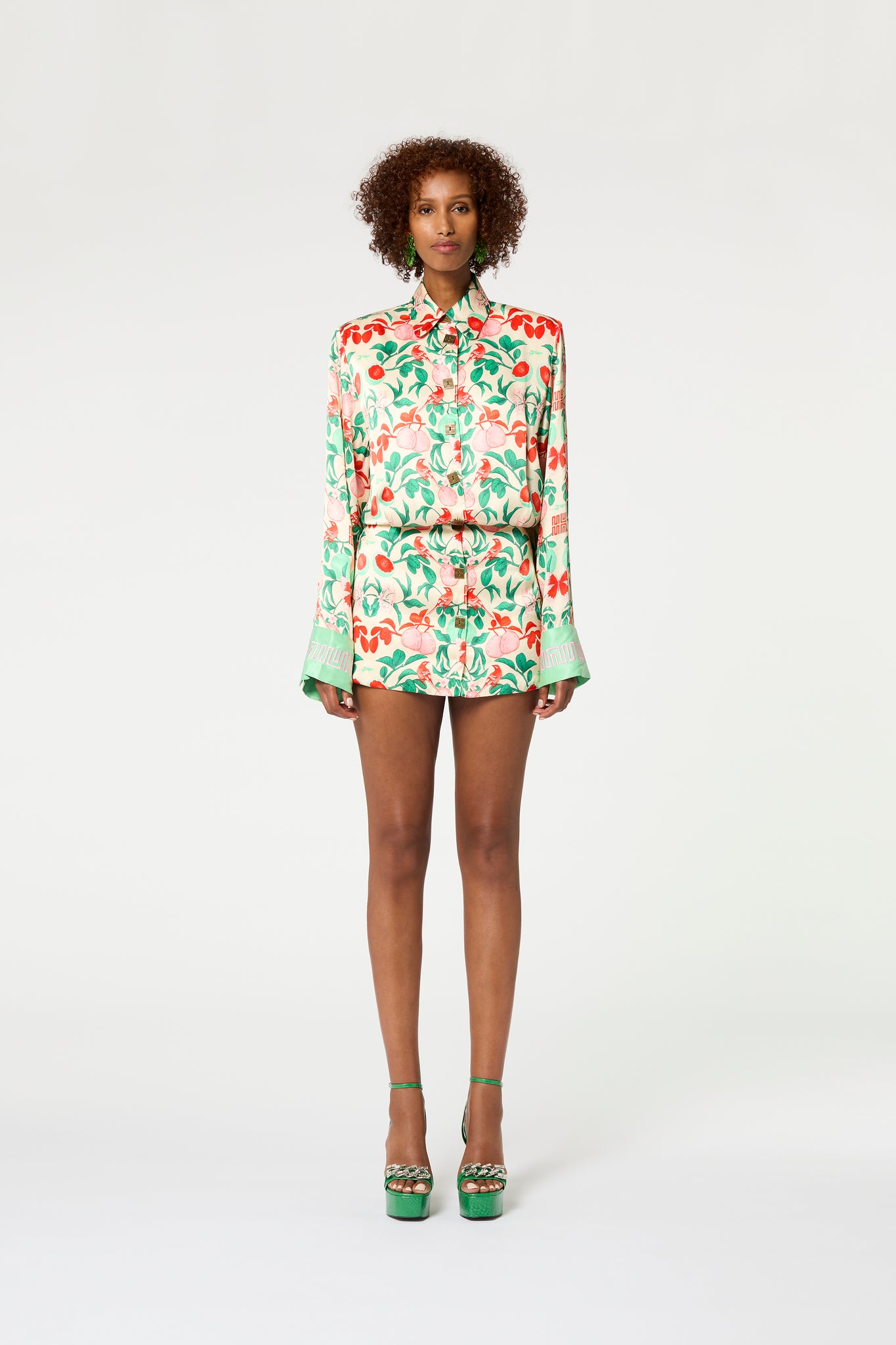 Pomelo Illustrated Shirt Dress