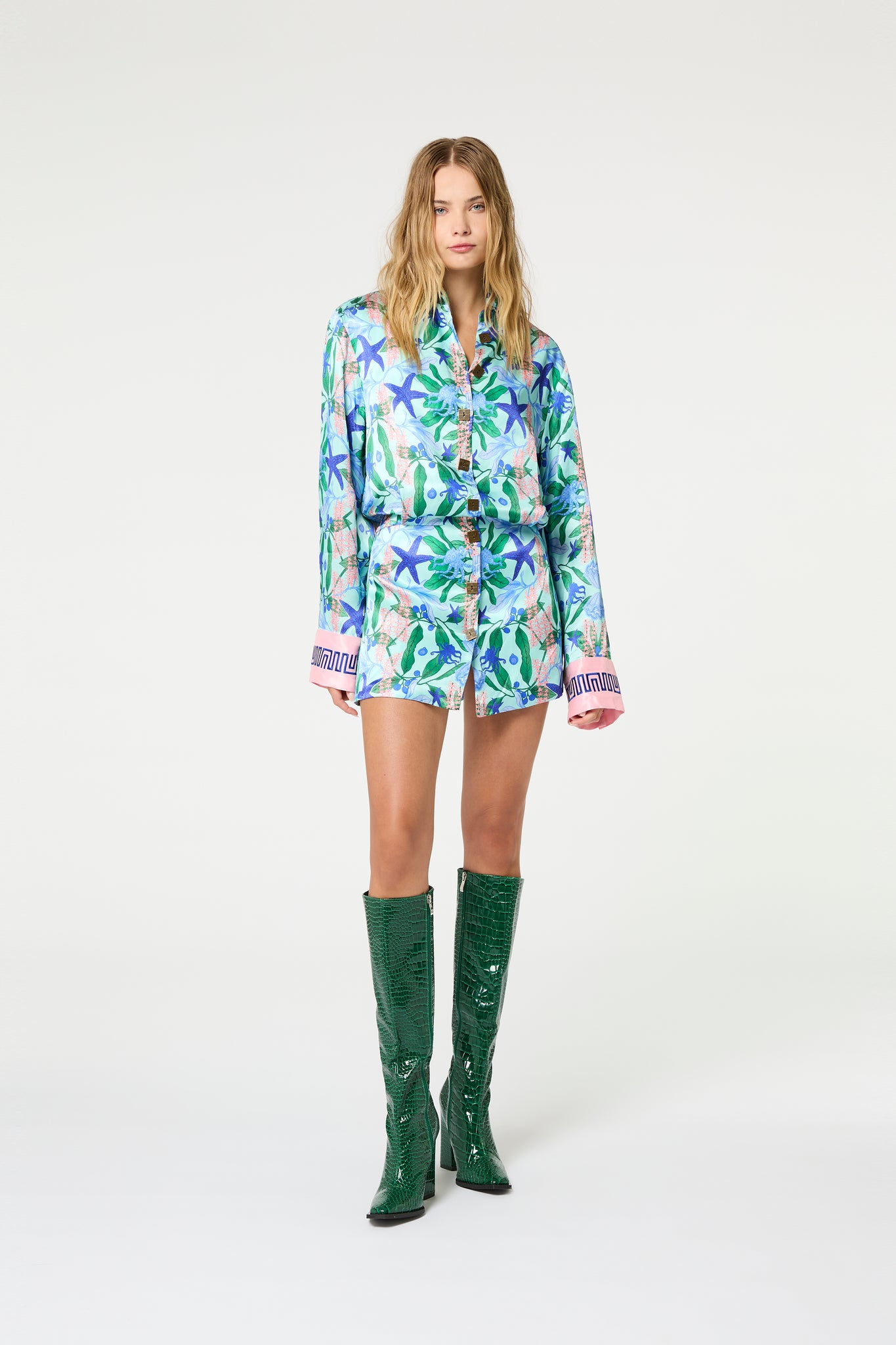 Quandong Illustrated Shirt Dress